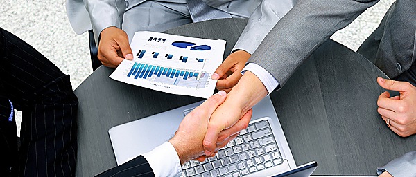 Business partnership meeting